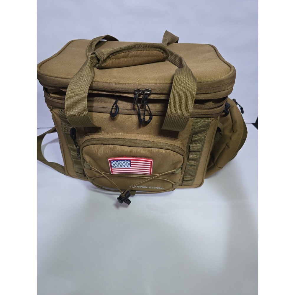 Tactical Cooler Bag 15L Insulated Lunch Bag Military Style Tan Shoulder Strap